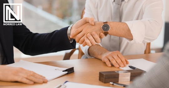 business people shaking hands