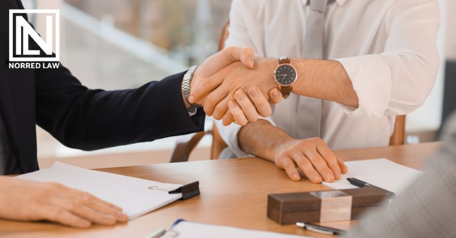 business people shaking hands