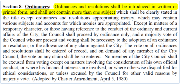 Section 8 - Ordinances